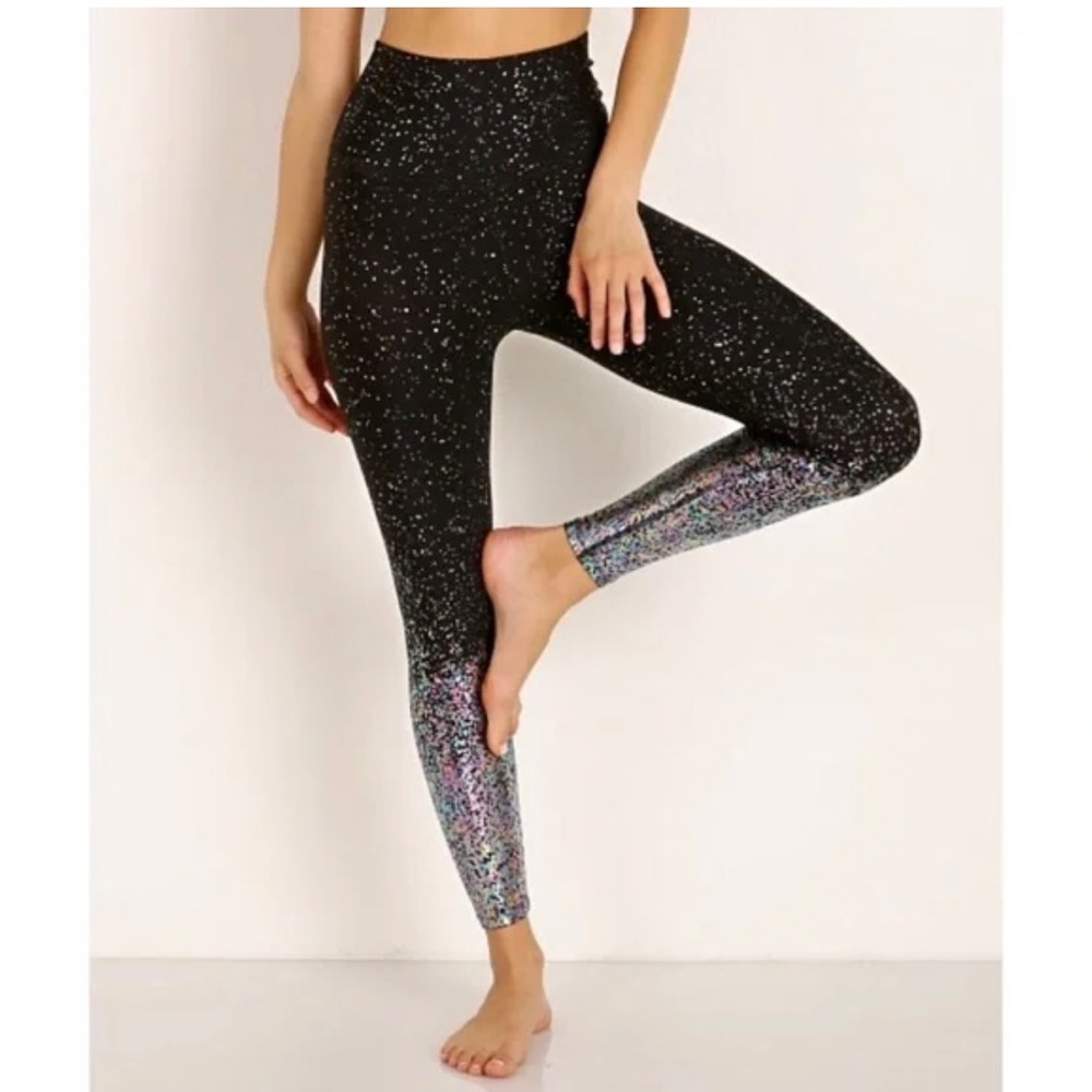 NWT Beyond Yoga Alloy Multi Color Ombre High Waisted Midi Leggings